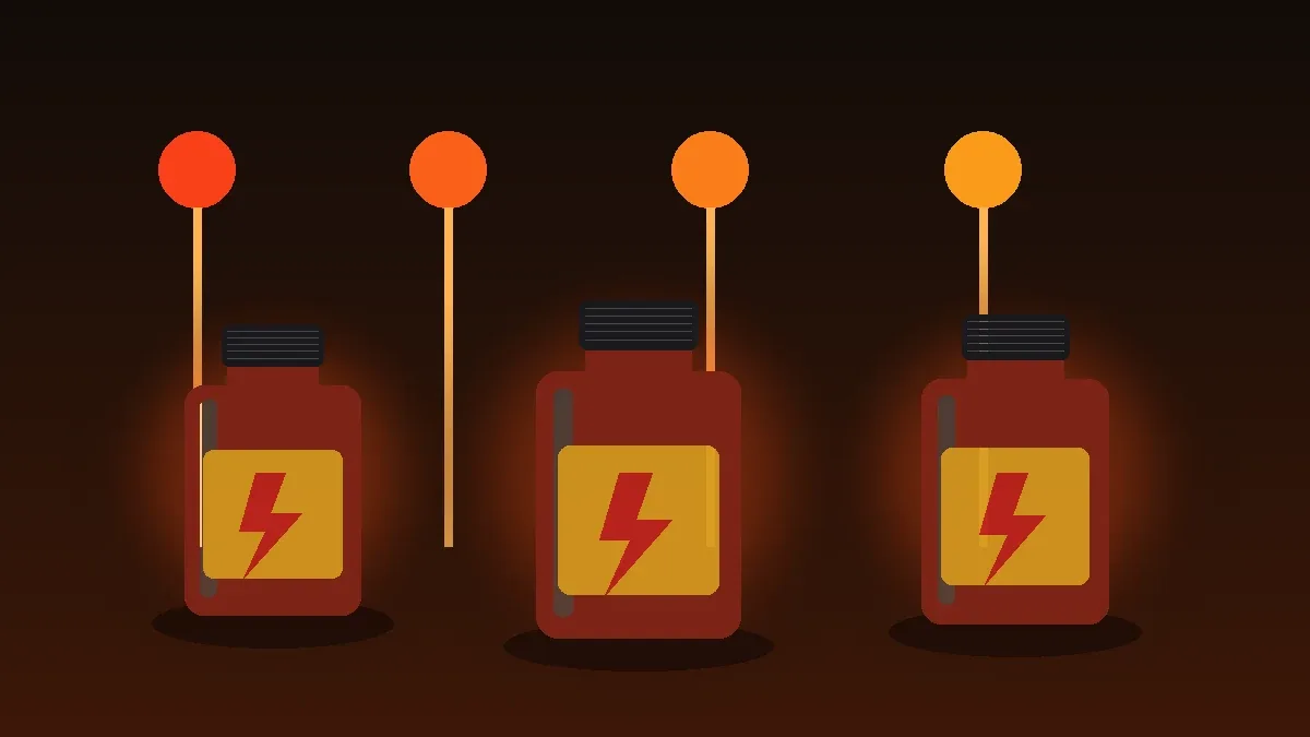 Illustrazione astratta di diverse bottiglie di poppers in stile classico